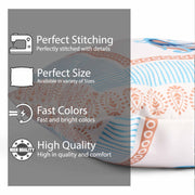 Both Side Block Print Peacock Cushion Cover Set of 2